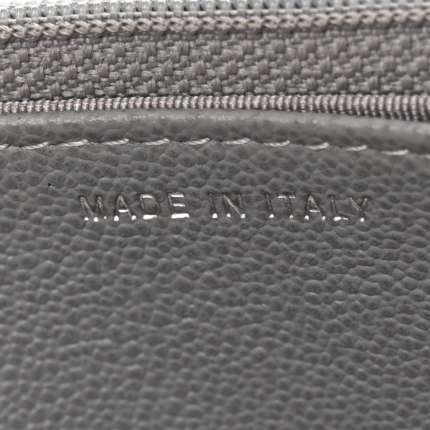 Chanel Grained Calfskin Quilted CC Box Wallet On Chain WOC Grey 7 of 11