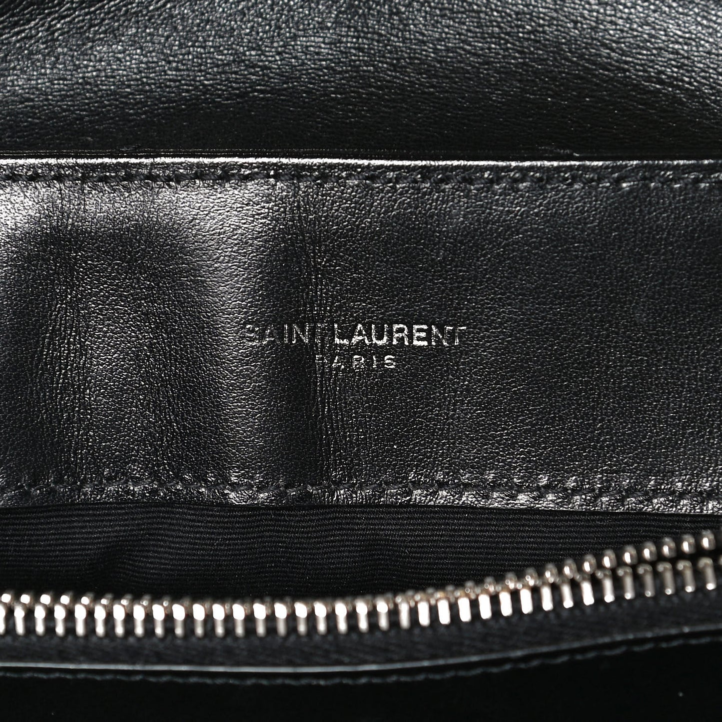 Calfskin Y Quilted Monogram Medium Loulou Chain Satchel Black