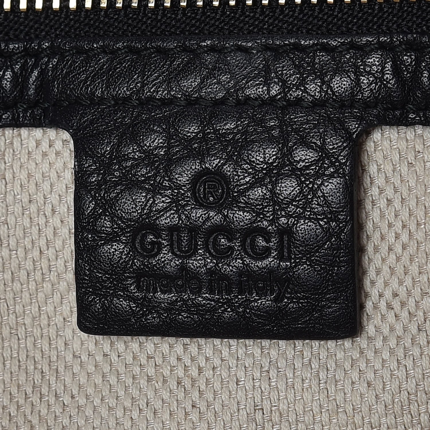 Gucci Pebbled Calfskin Large Soho Chain Shoulder Bag Black 9 of 13