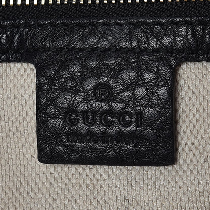 Gucci Pebbled Calfskin Large Soho Chain Shoulder Bag Black 9 of 13
