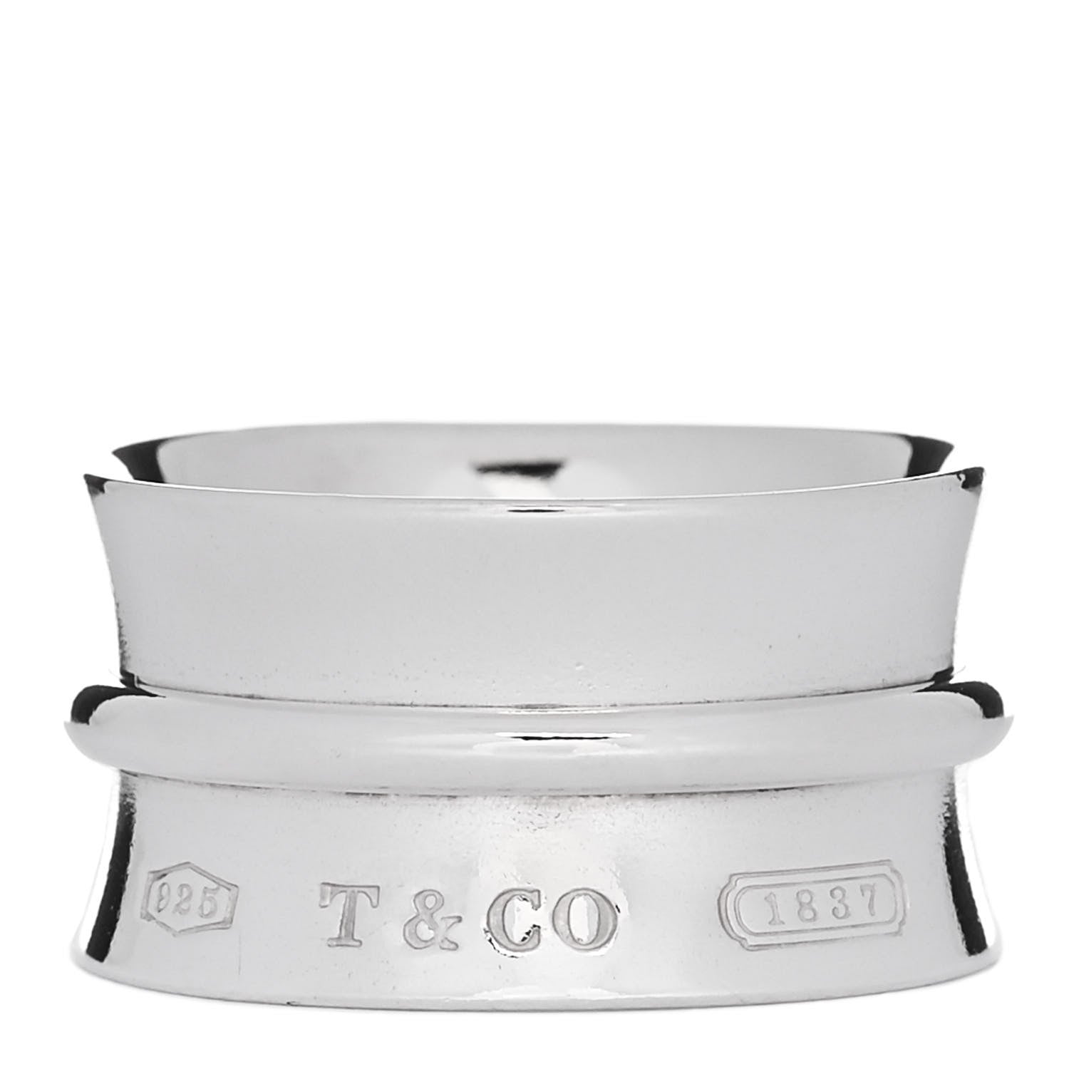 Tiffany Sterling Silver Wide 1837 Band Ring 54 7 1 of 4