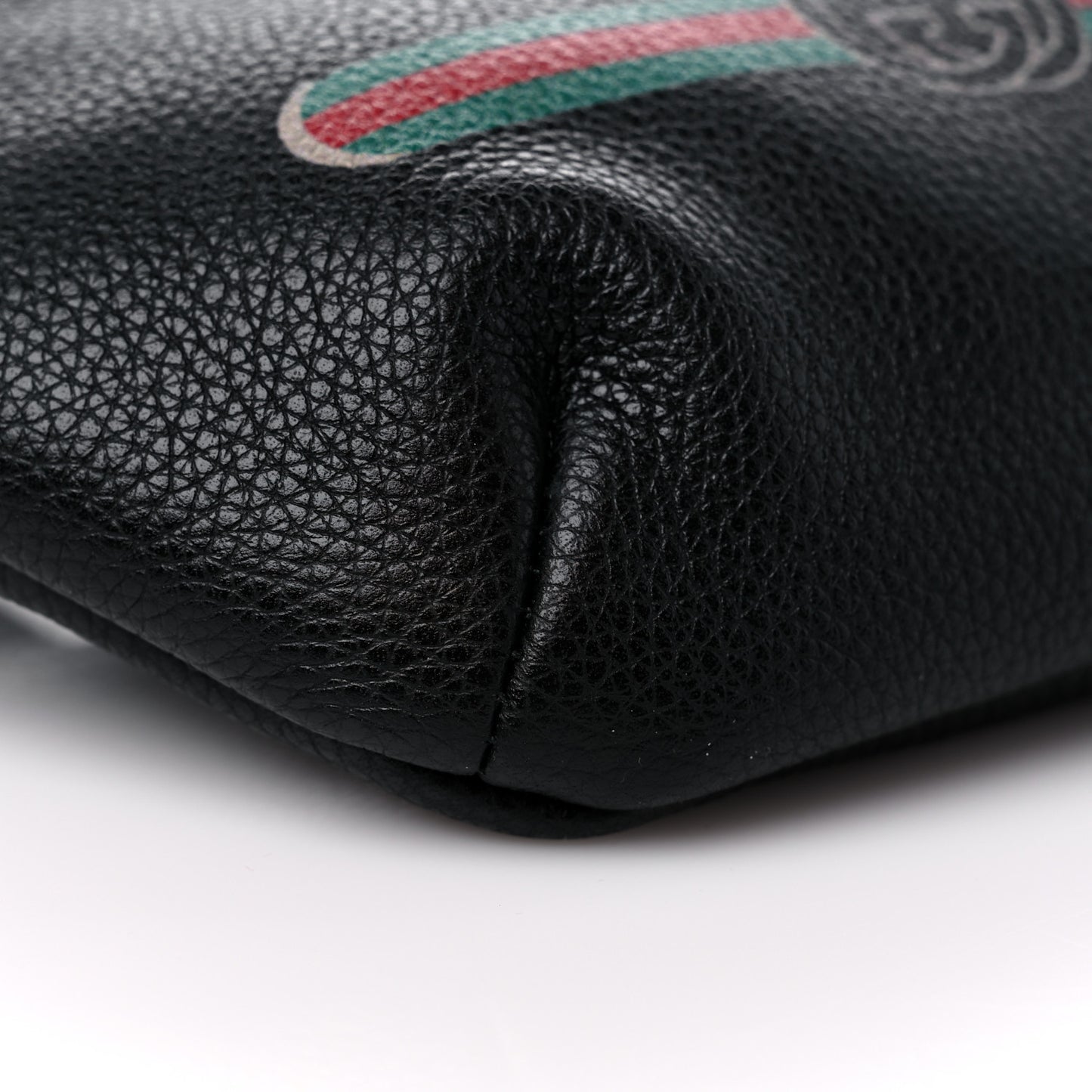 Grained Calfskin Small Logo Belt Bag Black