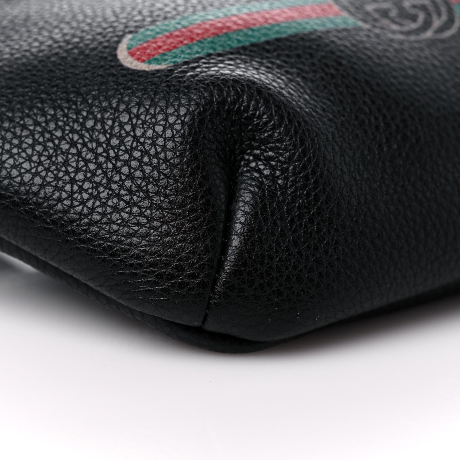 Gucci Grained Calfskin Small Logo Belt Bag Black 8 of 9