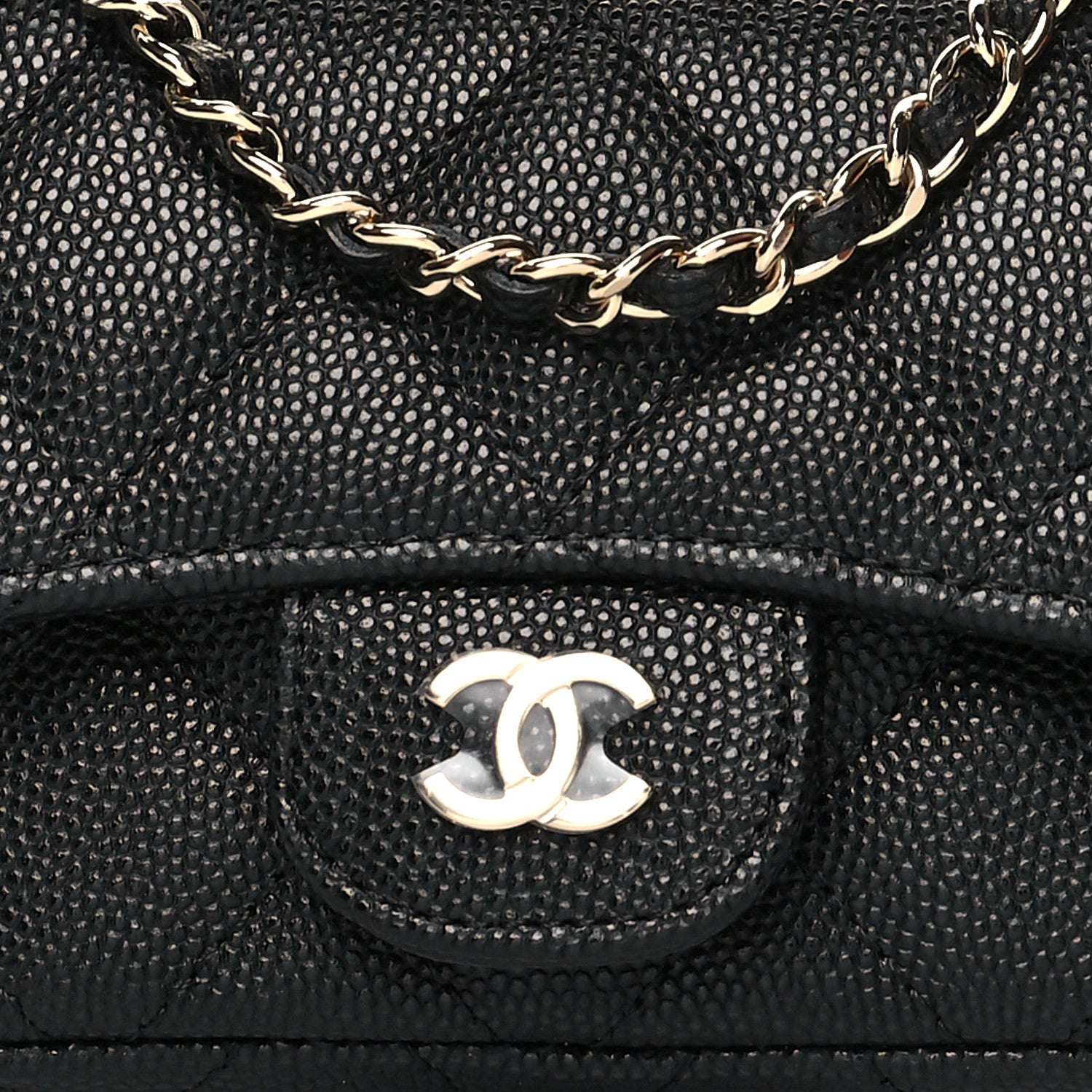 Chanel Caviar Quilted Mini Chain Belt Bag Black 8 of 10