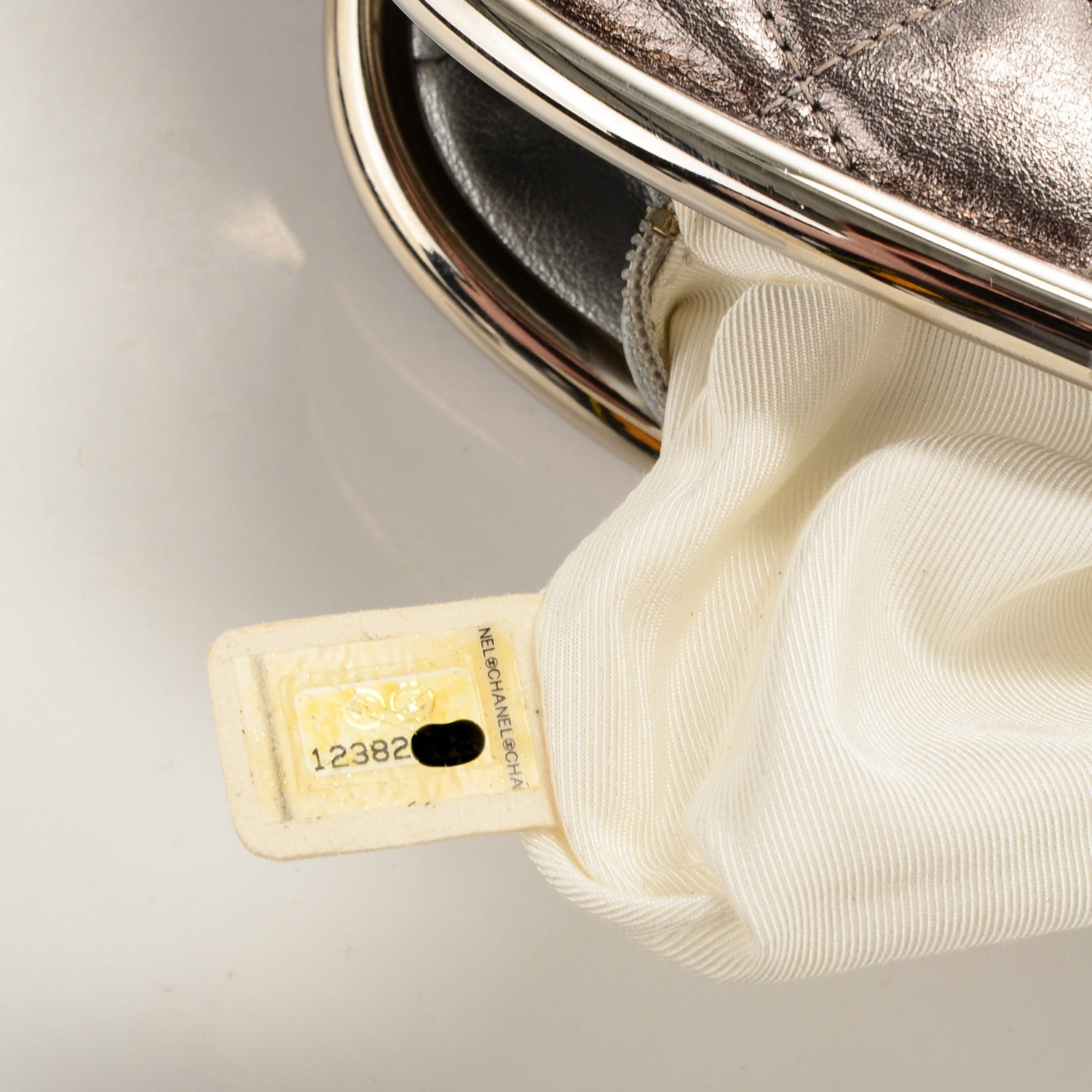 Chanel Metallic Aged Calfskin Quilted Timeless Clutch Silver 7 of 7