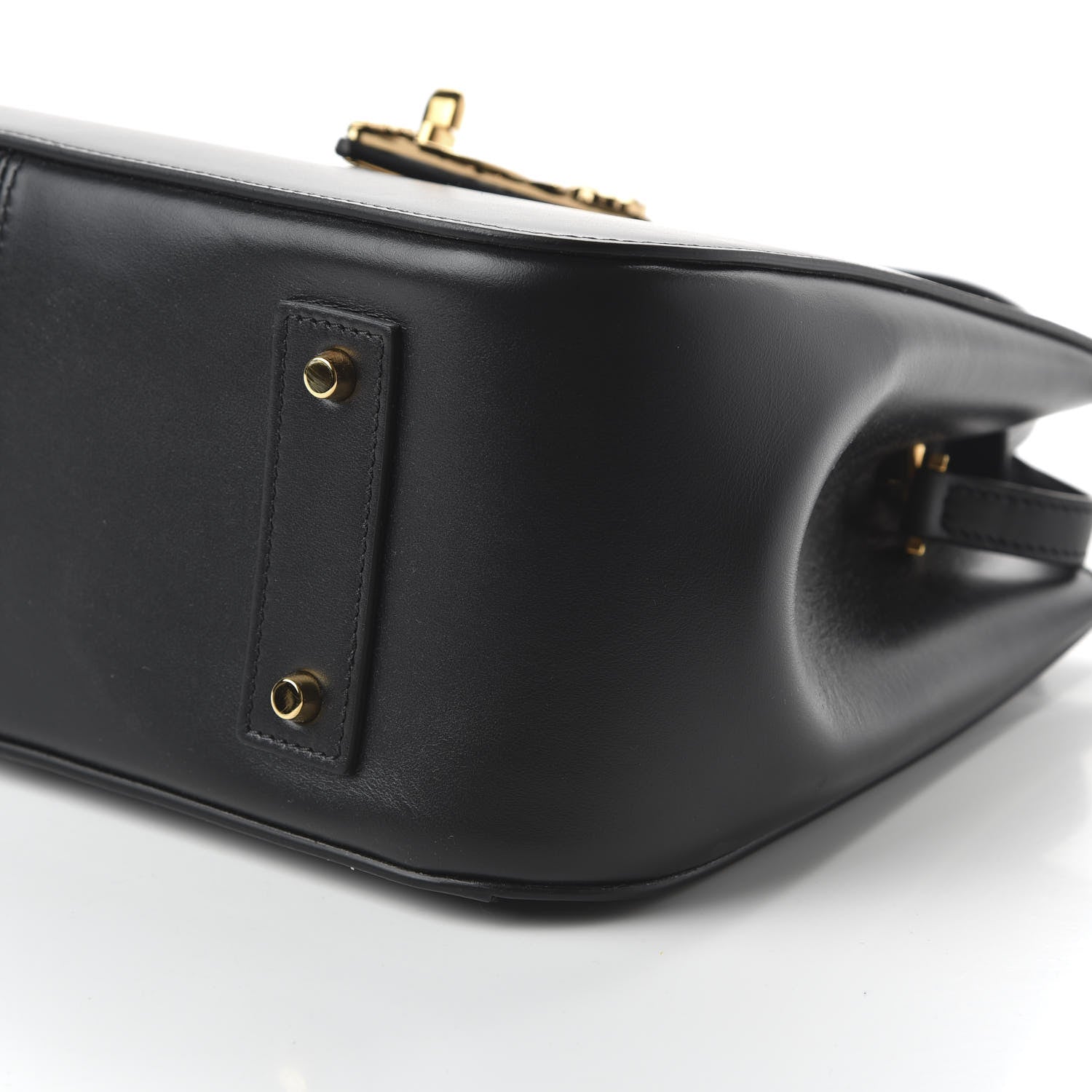 Versace Vitello Barocco Virtus Small Top Handle Shoulder Bag Black 7 of 9