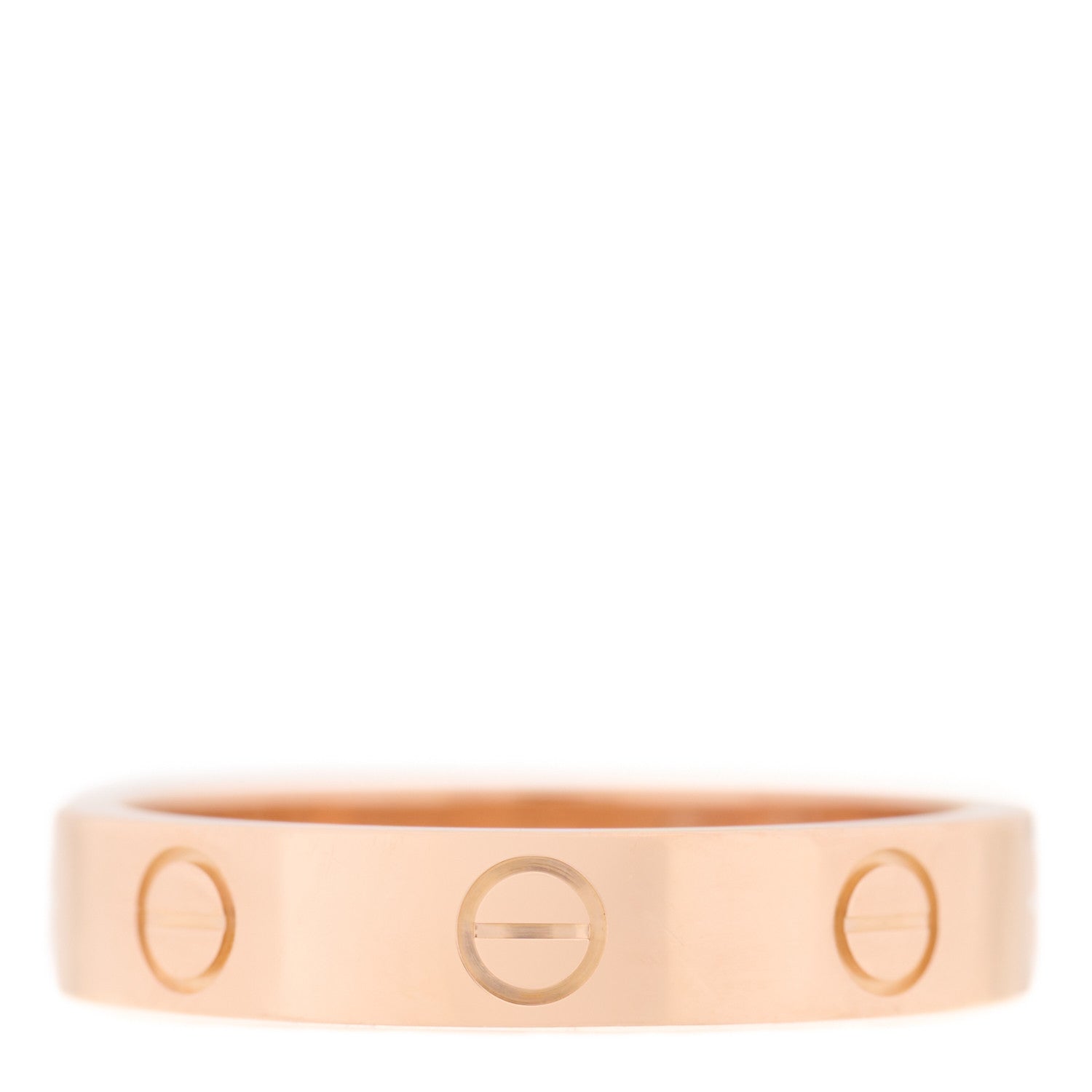 Cartier 18K Pink Gold Diamond 4mm LOVE Wedding Band Ring 53 6.5 3 of 4