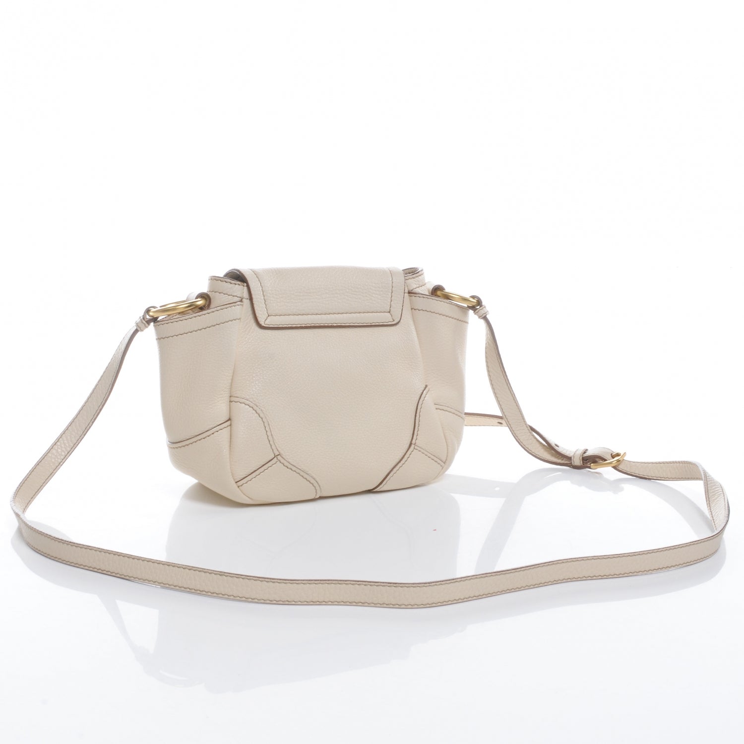 Prada Vitello Daino Crossbody Bag Talco 3 of 8