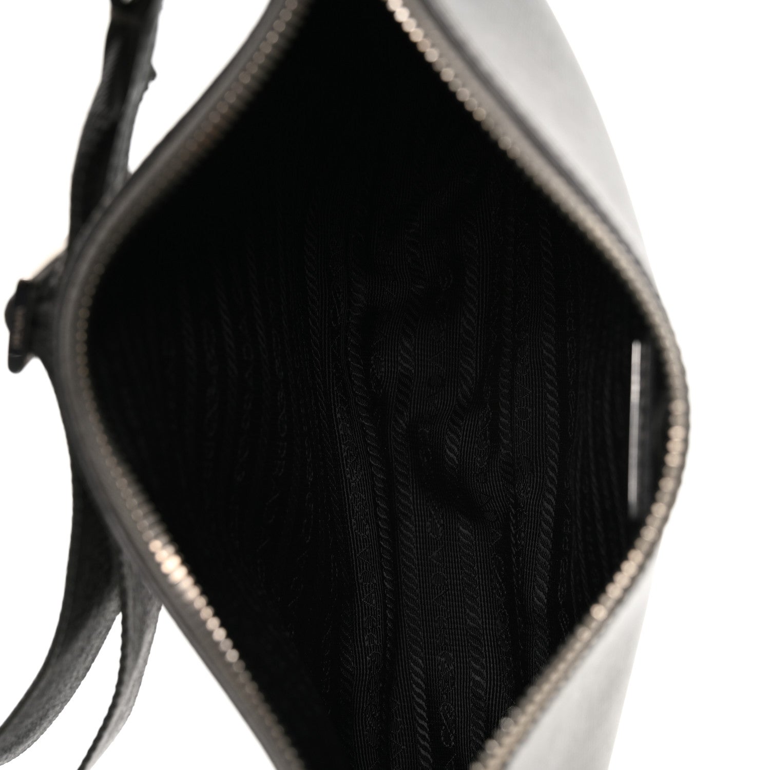 Prada Saffiano Travel Pocket Zippered Shoulder Bag Marmo 4 of 12