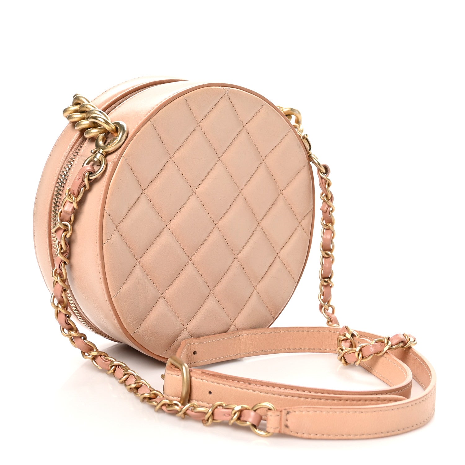 Chanel Glazed Calfskin Round As Earth Evening Bag Beige 3 of 10