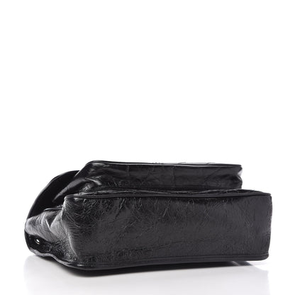 Saint Laurent Crinkled Calfskin Matelasse Monogram Large Niki Chain Satchel Black 4 of 10