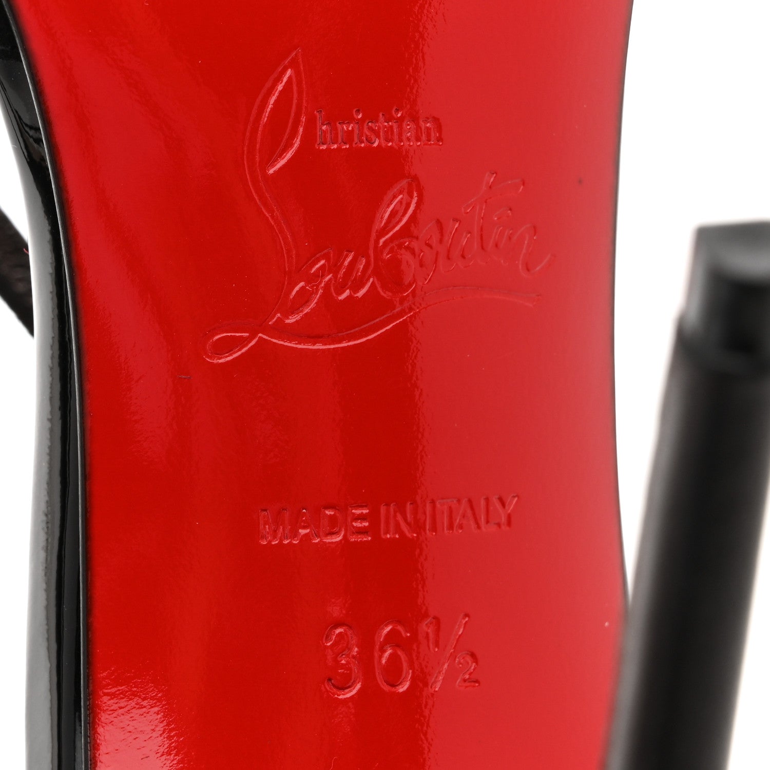 Christian Louboutin Suede Patent Shiny Nappa Aribak 100 Pumps 36.5 Version Black 8 of 9
