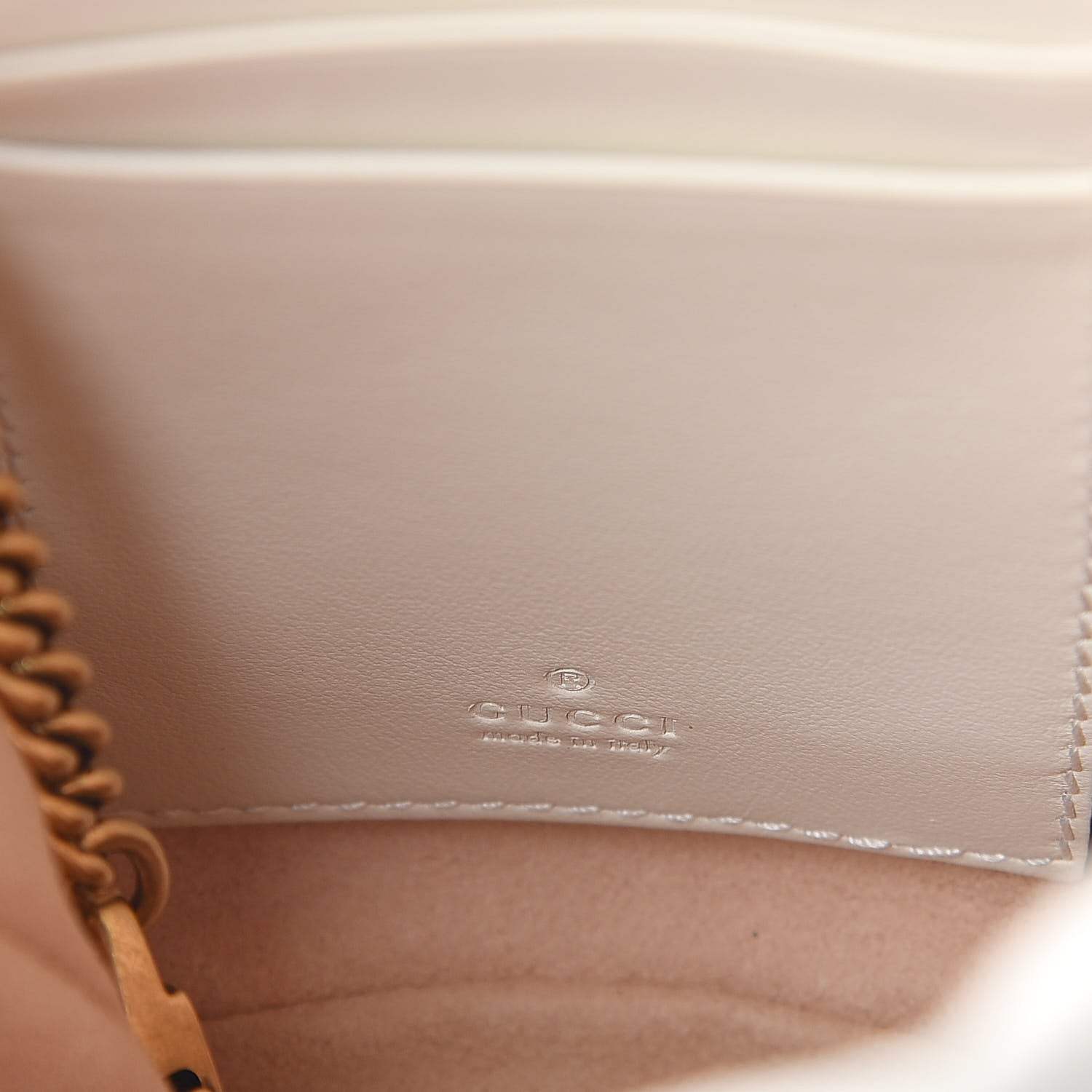 Gucci Calfskin Matelasse Mini GG Marmont 2.0 Bucket Bag White 6 of 9