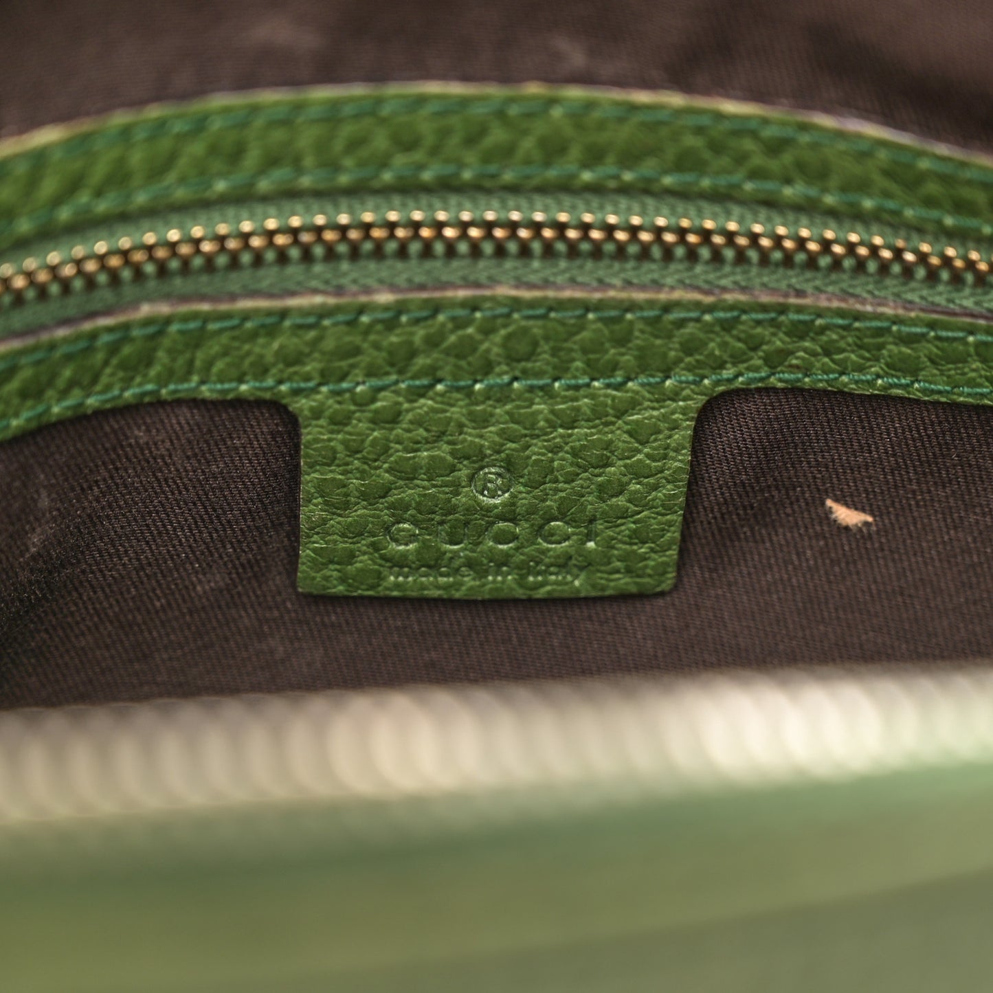 Calfskin Bamboo Anita Top Handle Bag Green