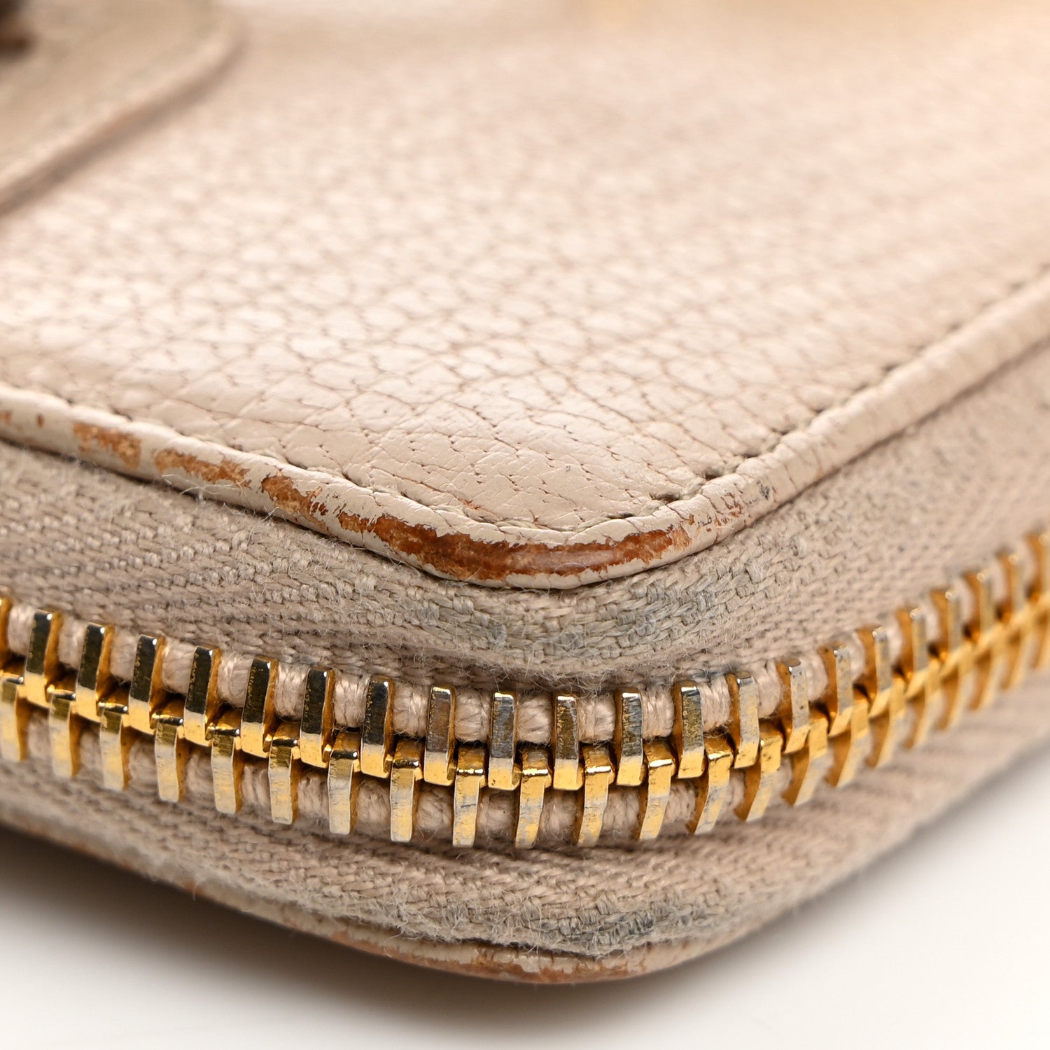 Balenciaga Chevre Gold Metallic Edge Hardware Continental Zip Around Wallet Beige Sable 9 of 17