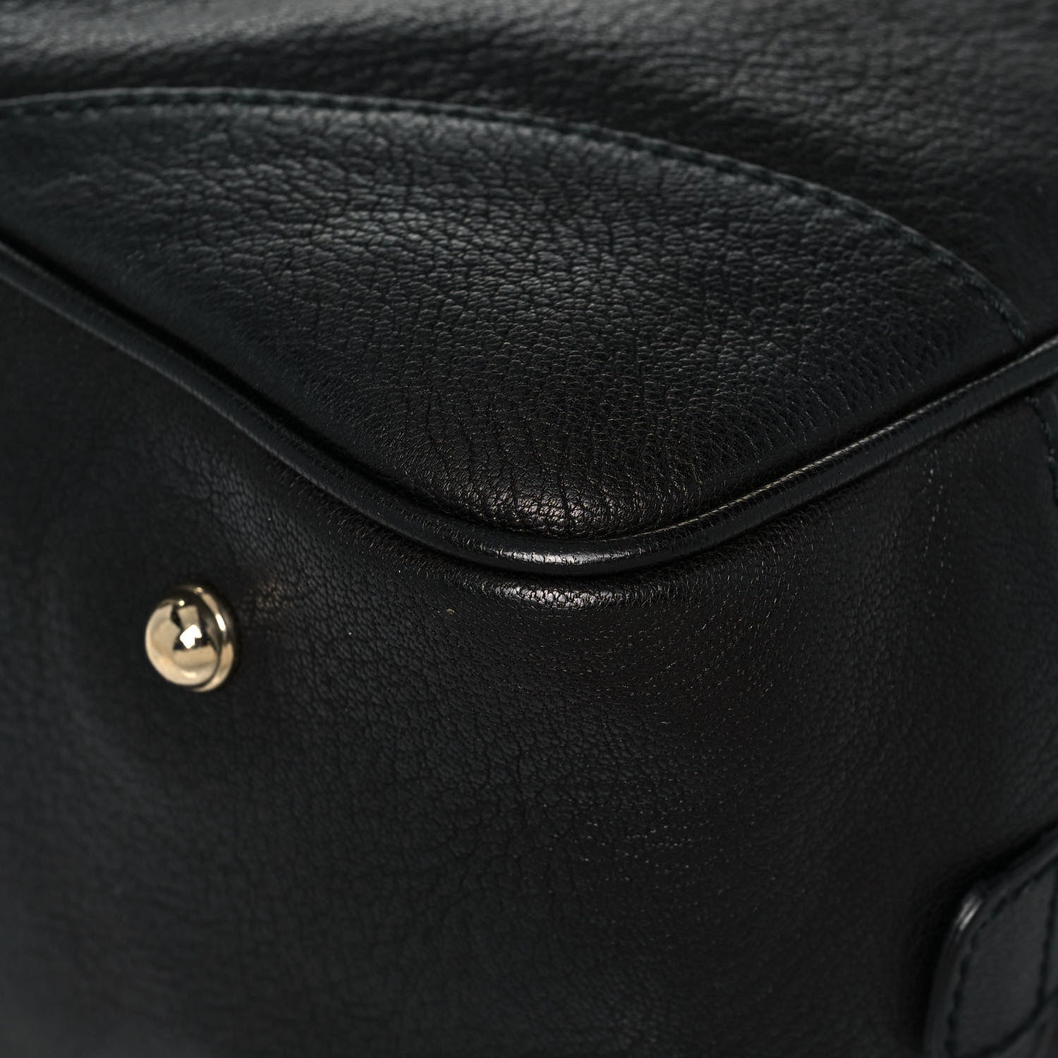 Gucci Goatskin Large Capri Bowler Black 12 of 13