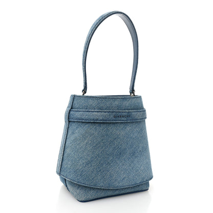Givenchy Denim Shark Lock Bucket Bag Medium Blue 3 of 10