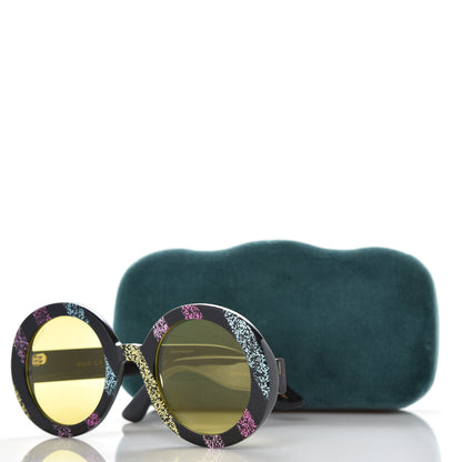 Gucci Acetate Round Glitter GG0319S Sunglasses Rainbow 8 of 8