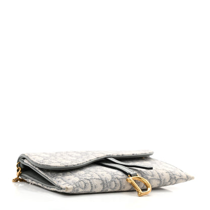 Christian Dior Oblique Saddle Chain Long Wallet Grey 4 of 7
