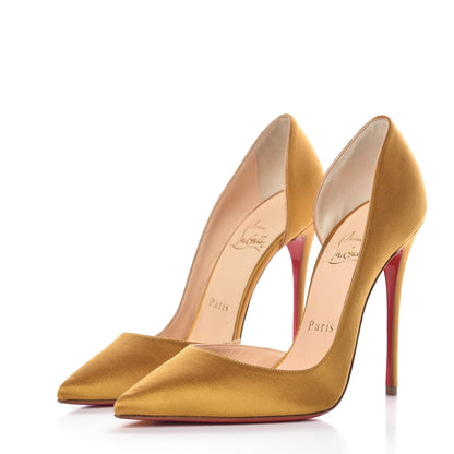 Christian Louboutin Satin Iriza 120 Pumps 36 Yellow 3 of 9