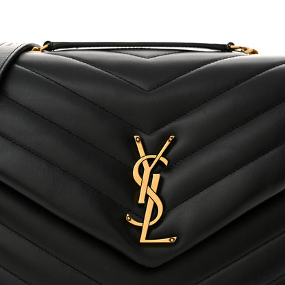 Saint Laurent Calfskin Y Quilted Monogram Medium Loulou Chain Satchel Black 8 of 10