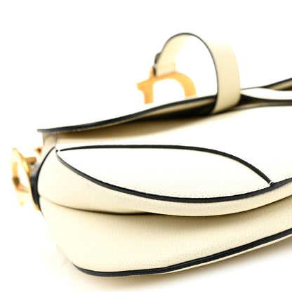 Christian Dior Grained Calfskin Saddle Bag White 9 of 10