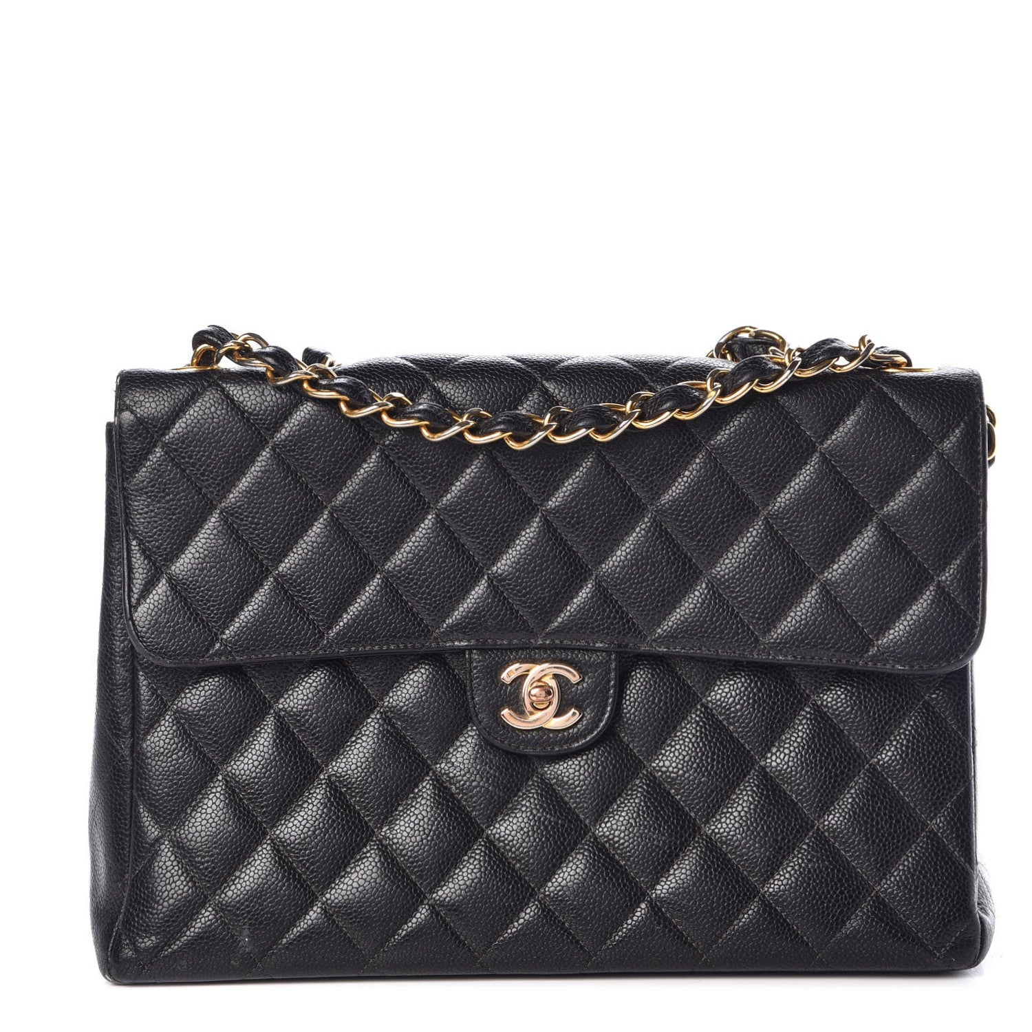 Chanel Caviar Quilted Jumbo Single Flap Black 1 of 20