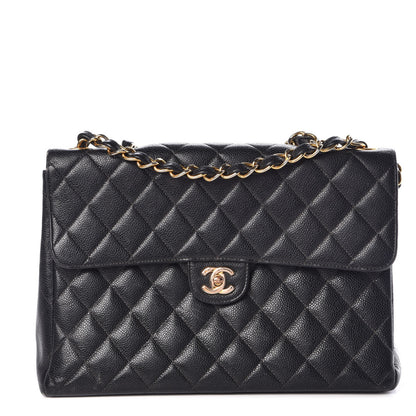 Chanel Caviar Quilted Jumbo Single Flap Black 1 of 20