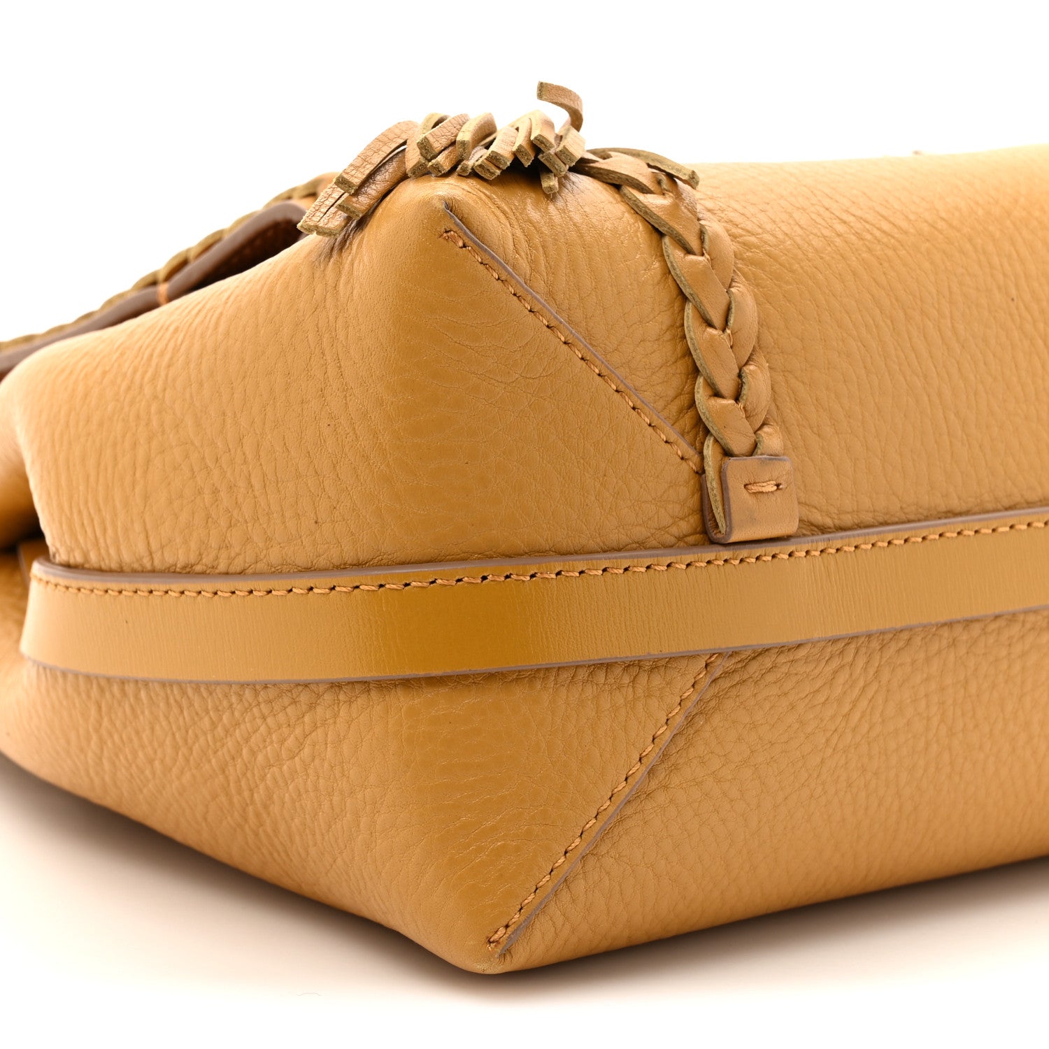 Chloe Grained Calfskin Medium Penelope Shoulder Bag Dusty Gold 9 of 9