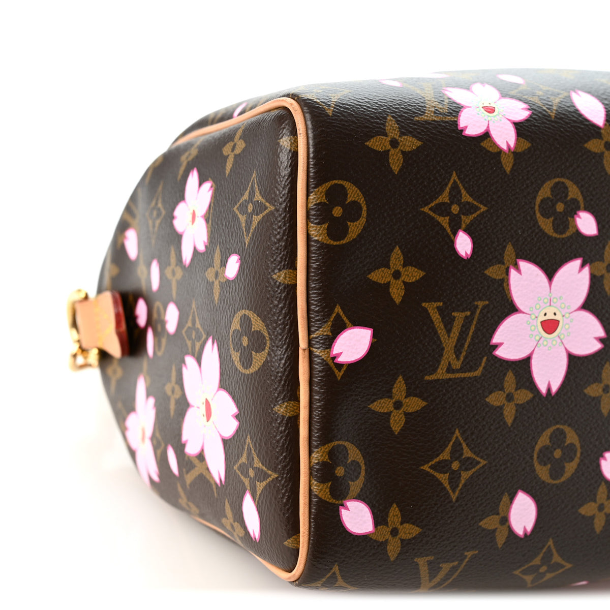 LV X TM Monogram Cherry Blossom Speedy Bandouliere 25 Sakura Brown