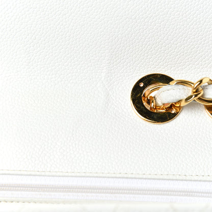 Chanel Caviar Quilted Jumbo Single Flap White 15 of 20