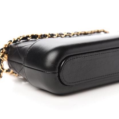 Chanel Aged Calfskin Quilted Small Gabrielle Clutch With Chain Black 6 of 11