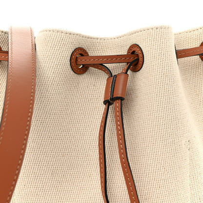 Loewe Canvas Calfskin Balloon Bucket Bag Ecru Tan 7 of 10