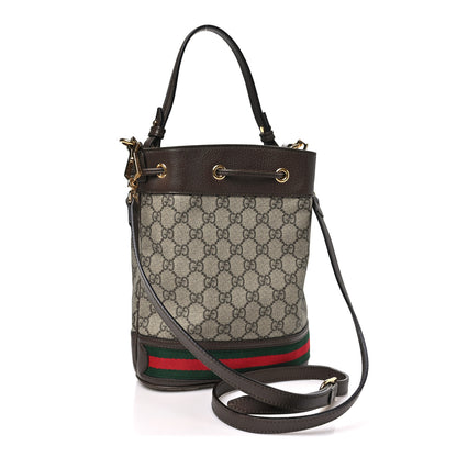 Gucci GG Supreme Monogram Web Small Ophidia Bucket Bag Brown 2 of 9