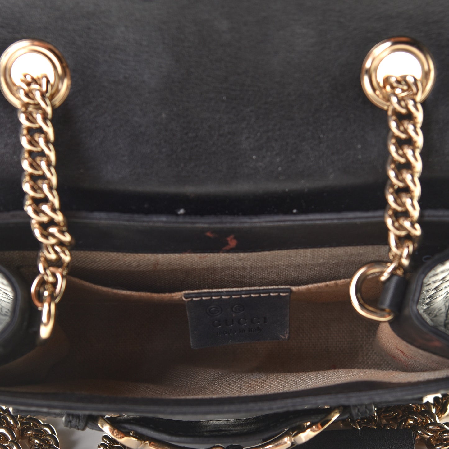 Microguccissima Mini Emily Shoulder Bag Black