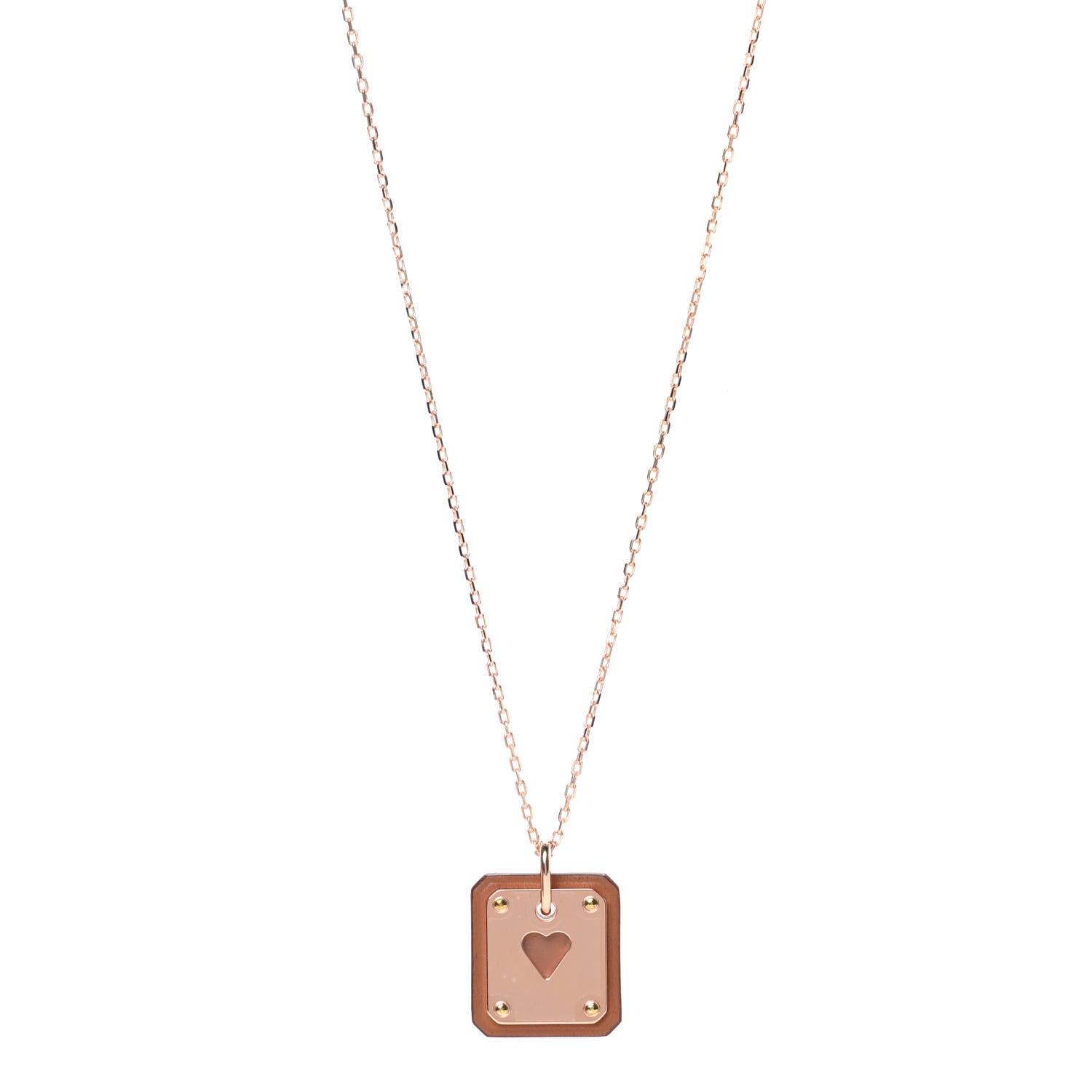 Hermes Swift As De Coeur Necklace Gold 1 of 5