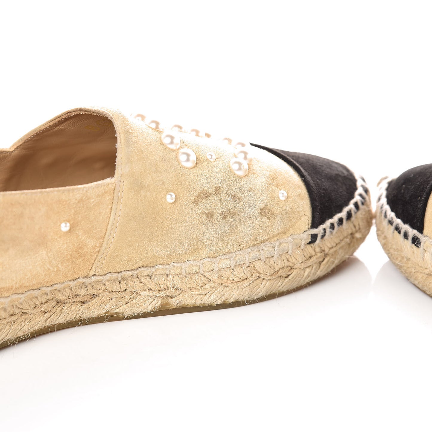 Suede Pearl CC Espadrilles 39 Beige