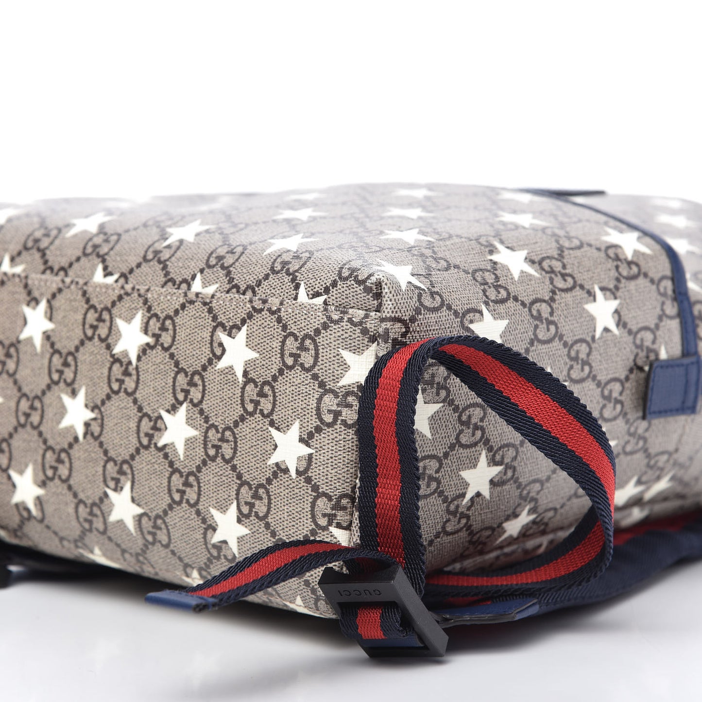 GG Supreme Monogram Stars Childrens Backpack Beige Ebony Yellow Royal