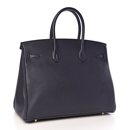 Hermes Togo Birkin 35 Bleu Nuit 3 of 34