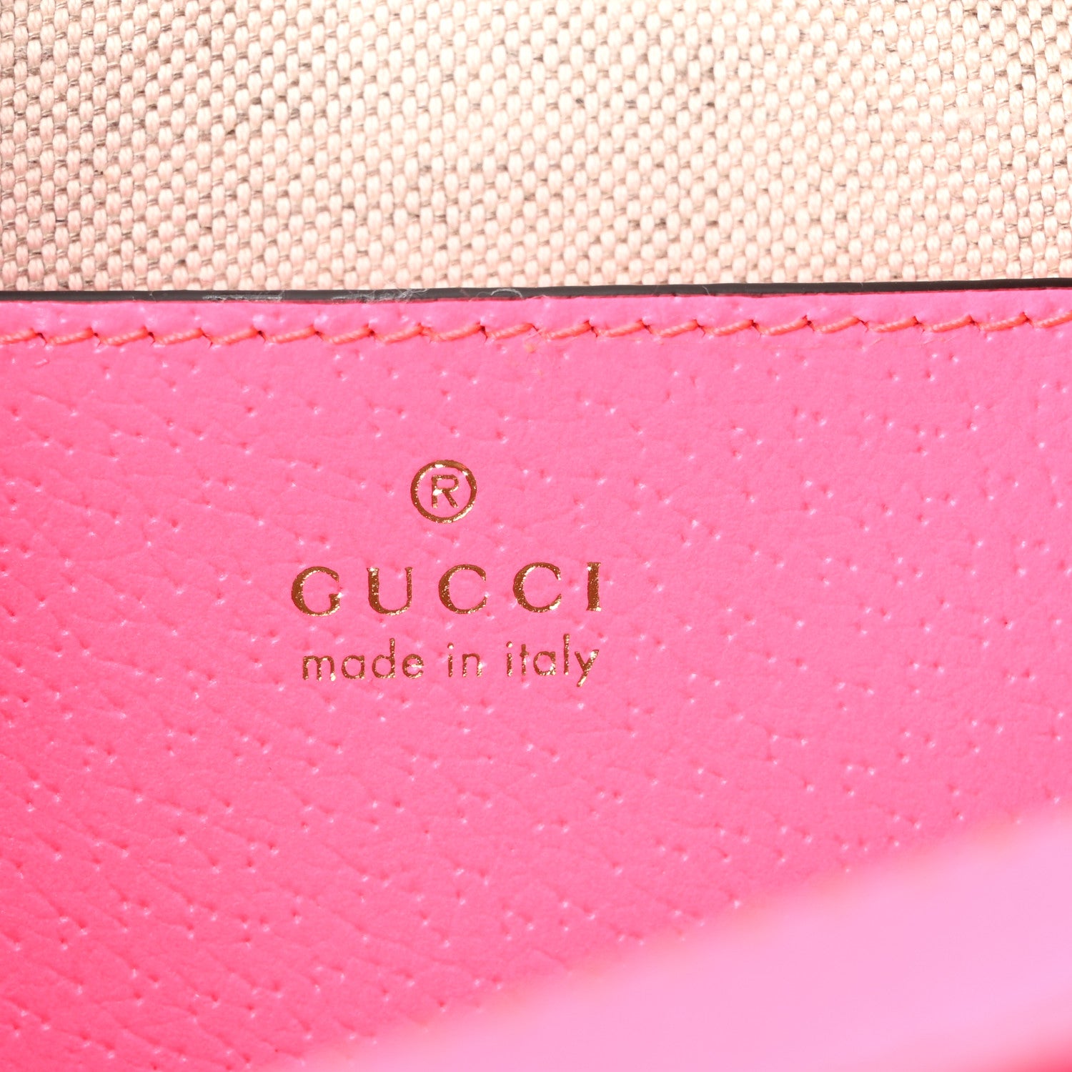 Gucci GG Supreme Monogram Textured Dollar Calfskin Web Ophidia Small Crossbody Bag Beige Ebony Fuchsia 6 of 10