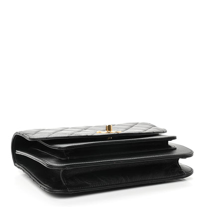 Chanel Calfskin Caviar Quilted Chain Handle Flap Black 3 of 12