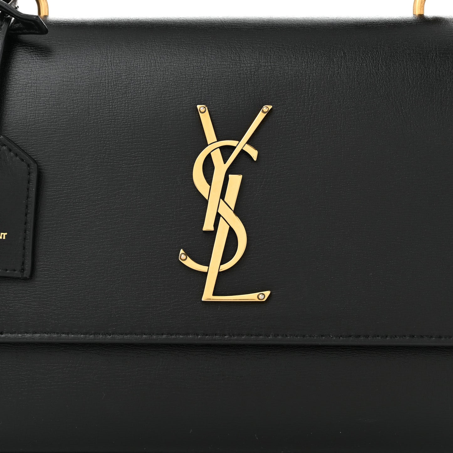 Smooth Calfskin Medium Monogram Sunset Satchel Black