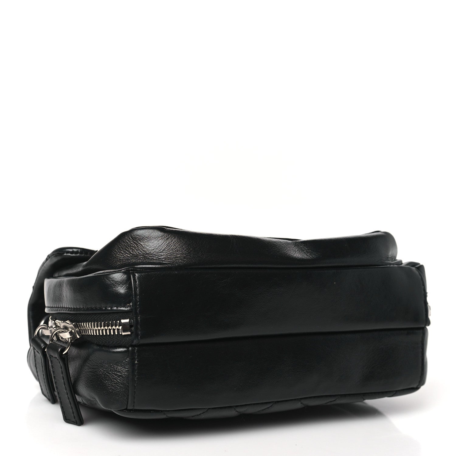 Chanel Aged Calfskin Quilted Express Zip Around Flap Black 4 of 13