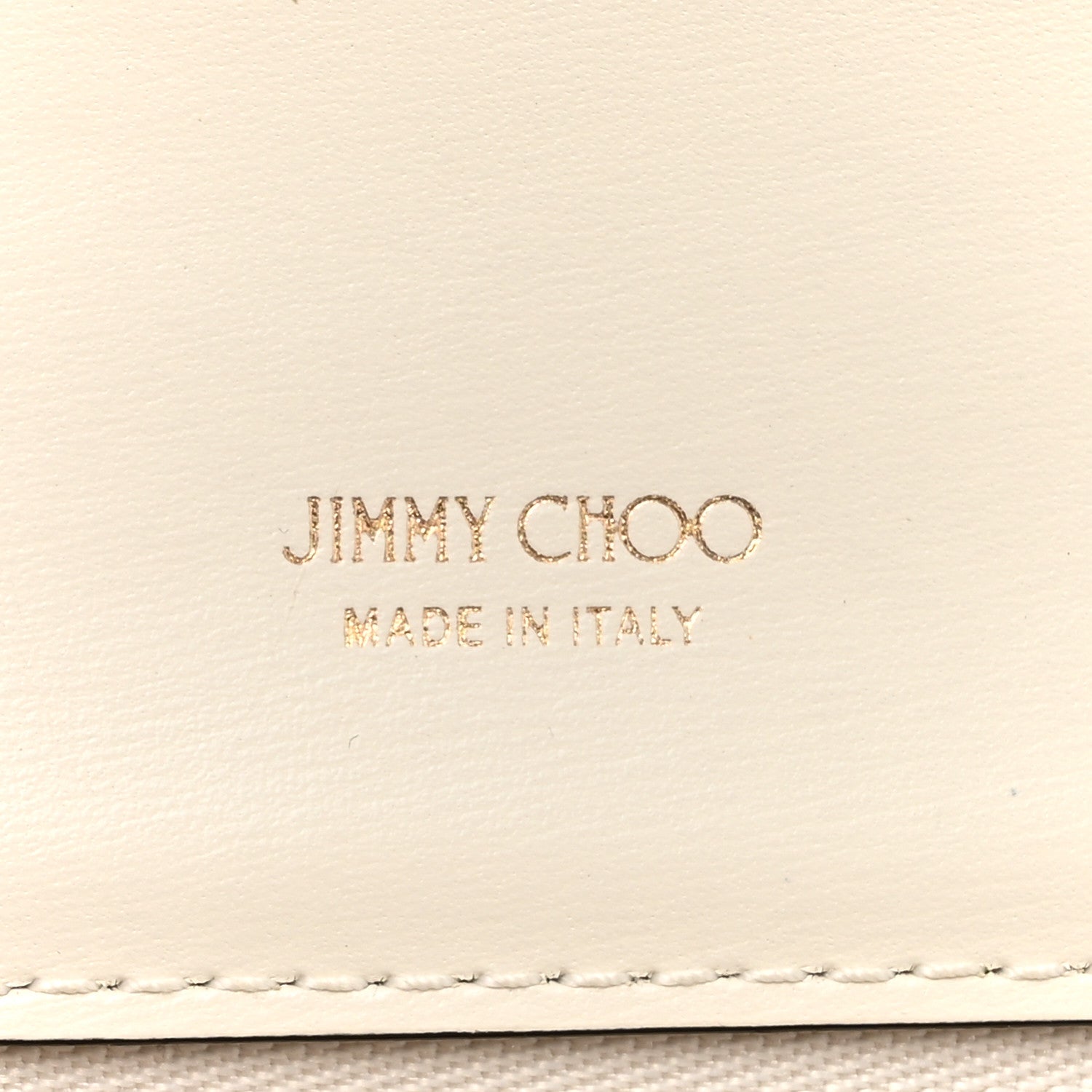 Jimmy Choo Box Calfskin Varenne Pearl Avenue Chain Clutch Latte 6 of 13