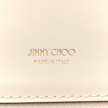 Jimmy Choo Box Calfskin Varenne Pearl Avenue Chain Clutch Latte 6 of 13