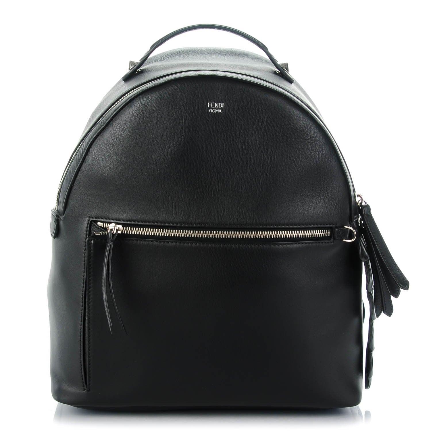 Fendi Vitello Dolce Croc Tail Backpack Black 1 of 8