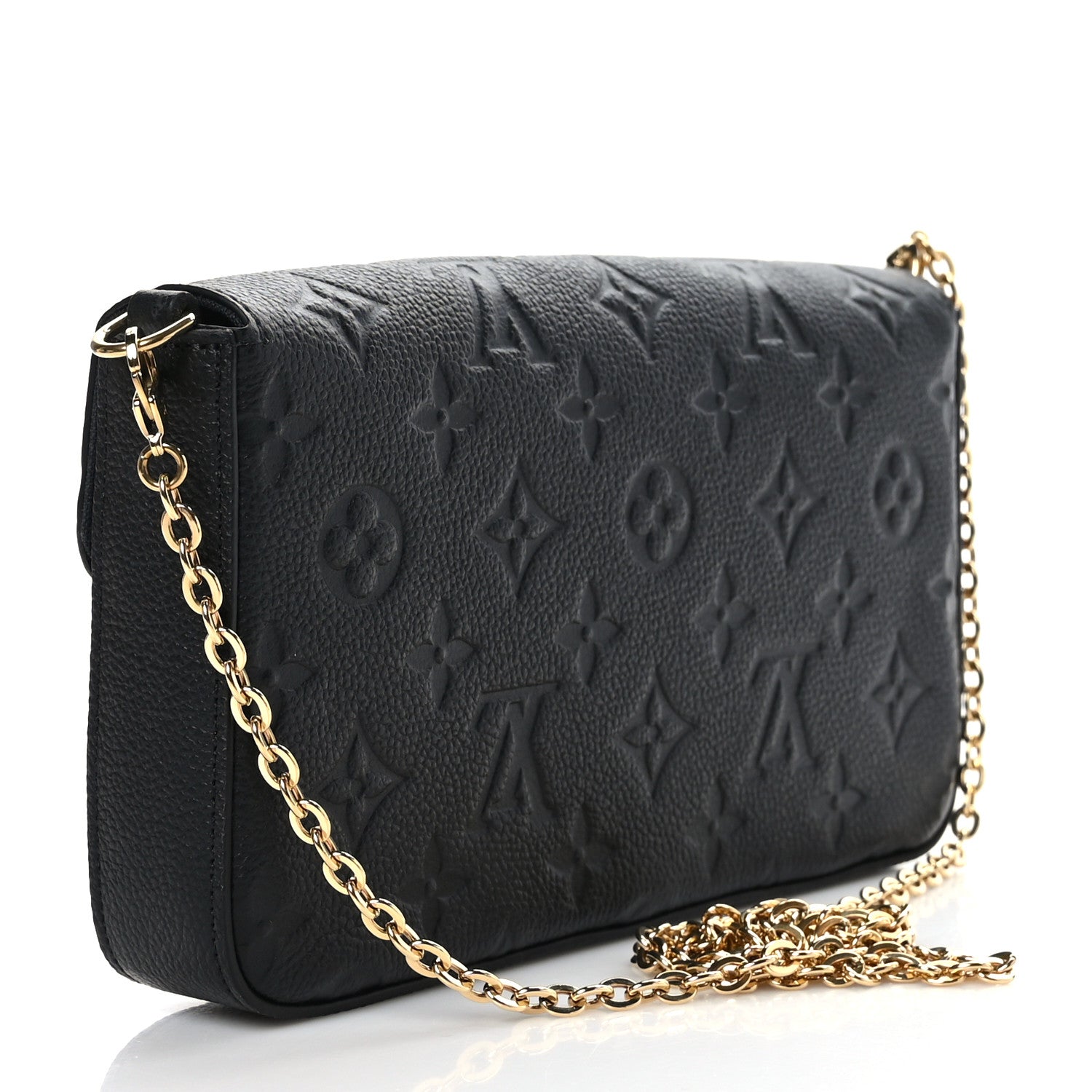 Louis Vuitton Empreinte Pochette Felicie Chain Wallet Black 3 of 9