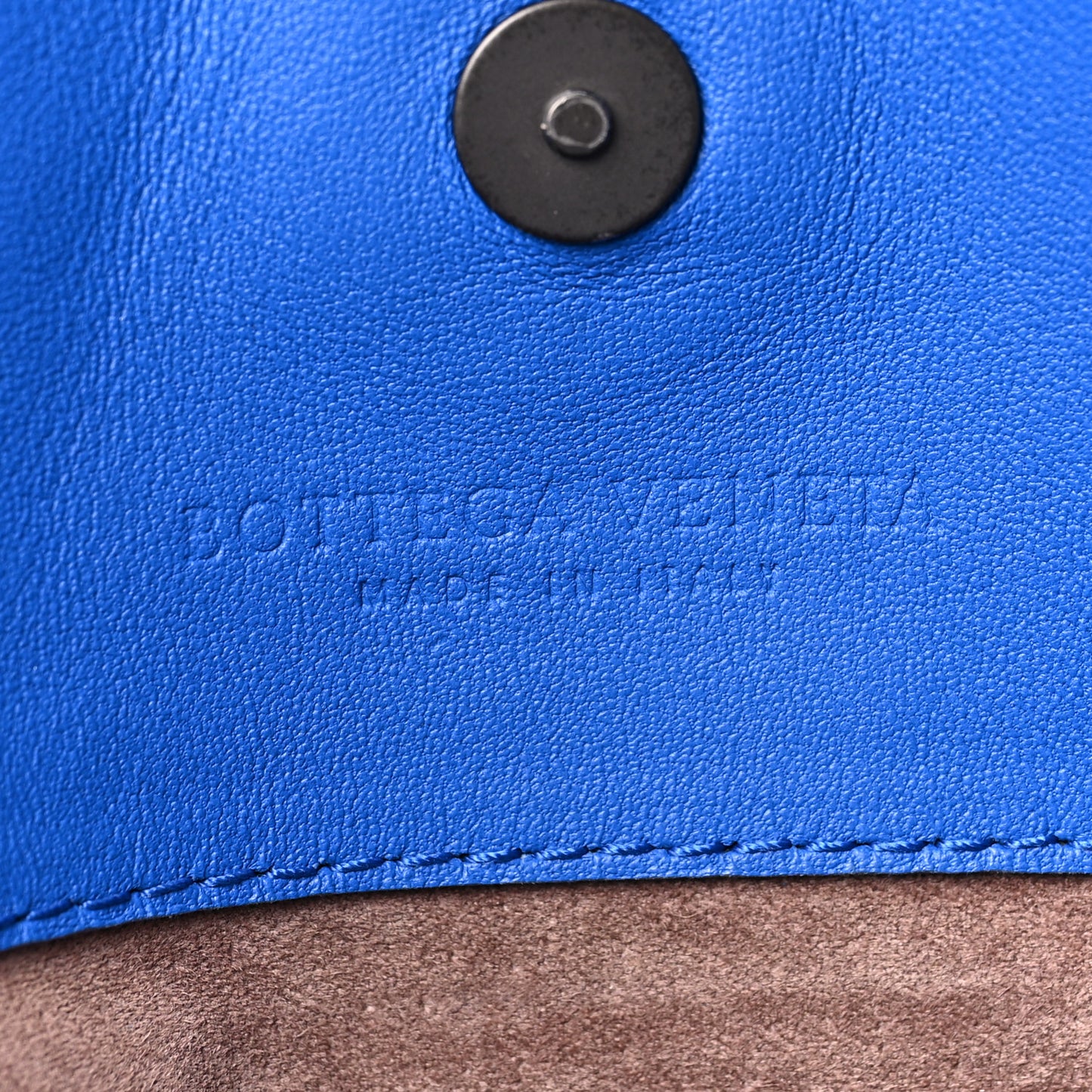 Nappa Intrecciato Large Classic Chain Strap Tote Signal Blue
