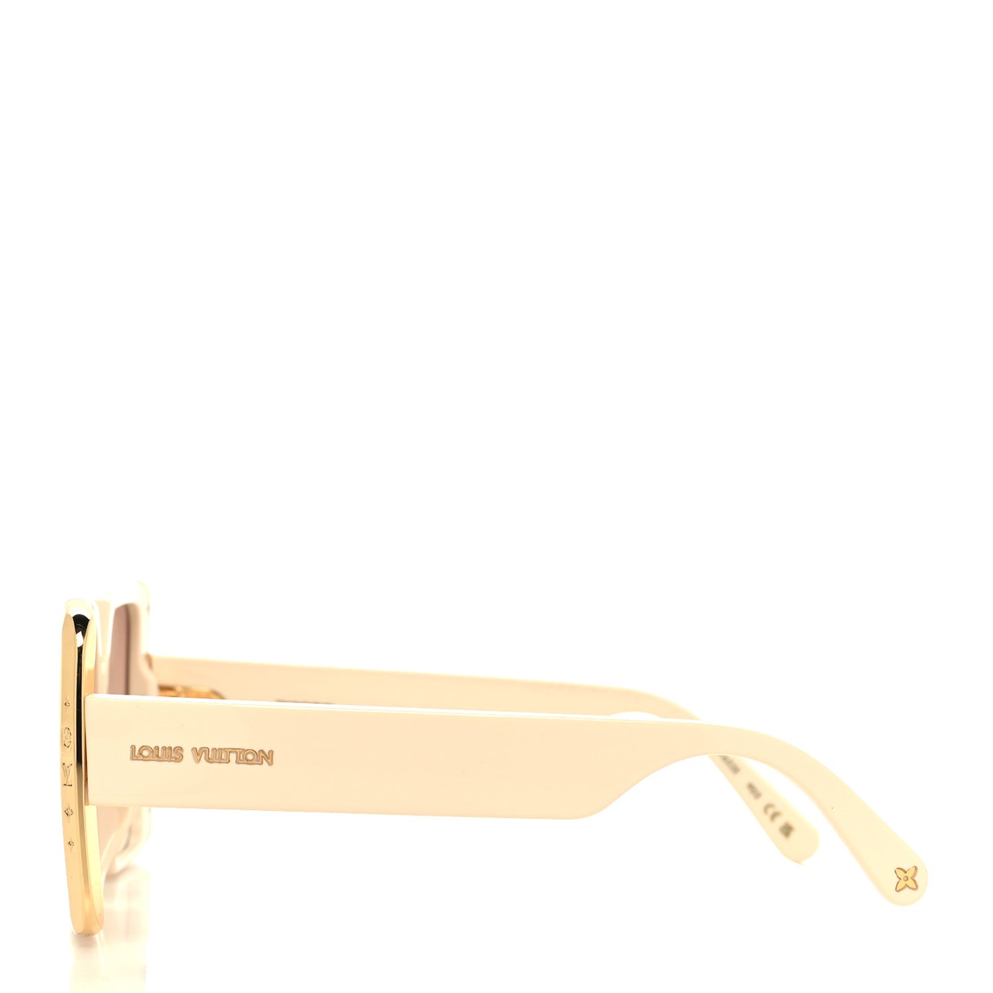 Acetate LV Moon Square Sunglasses Z1652E White