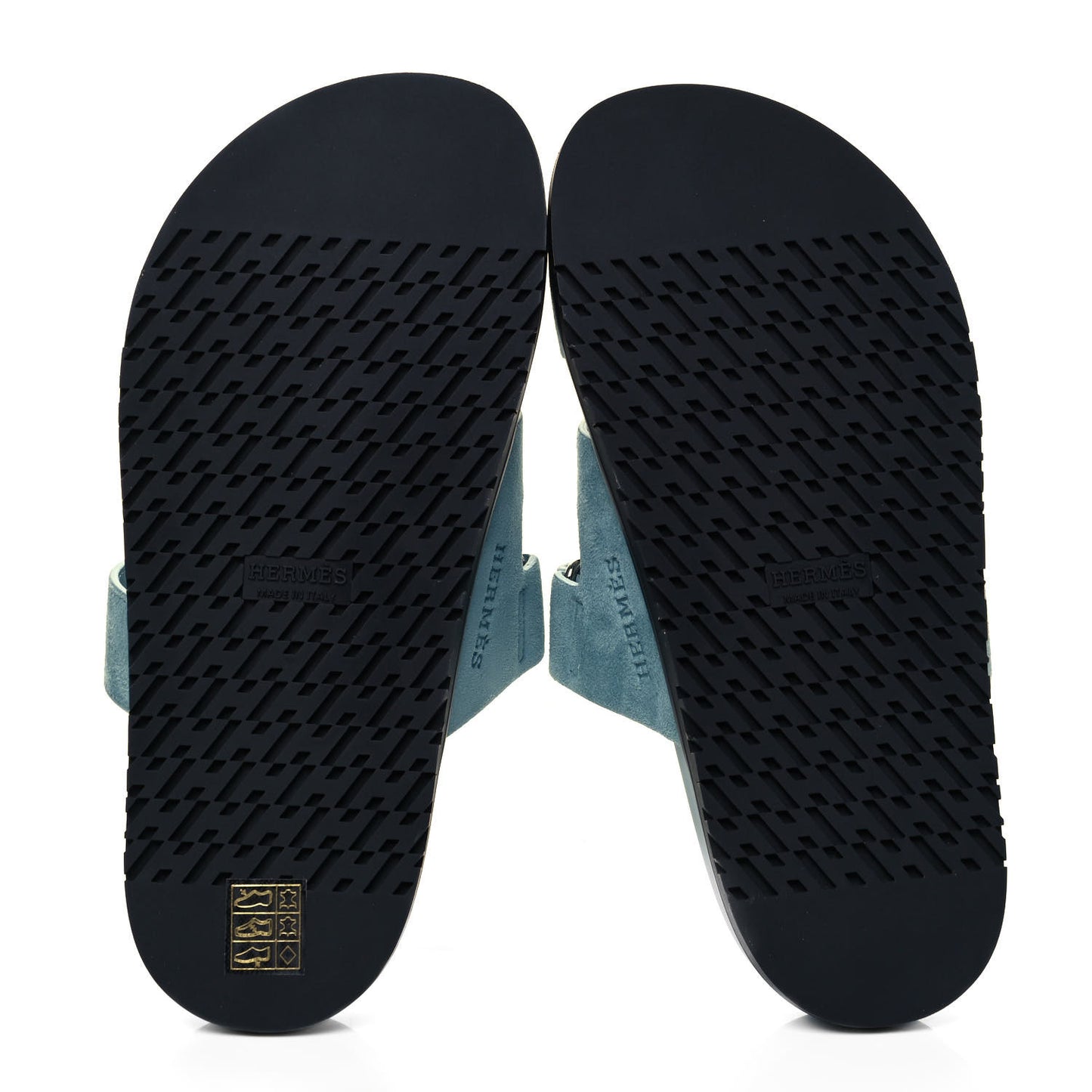 Suede Goatskin Womens Chypre Sandals 37.5 Vert d'eau